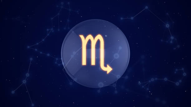 istock Scorpio Zodiac Sign with a Constellation Background 1665754061