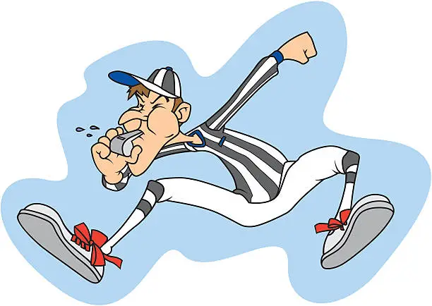 Vector illustration of Referee