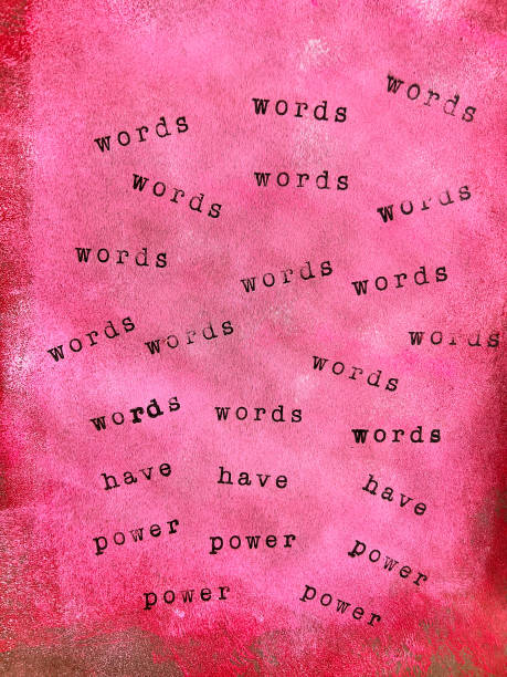 Stamped letters mixed media