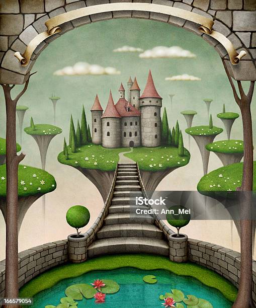 Fairytale Castle Stock Illustration - Download Image Now - Castle, Fairy Tale, Fantasy