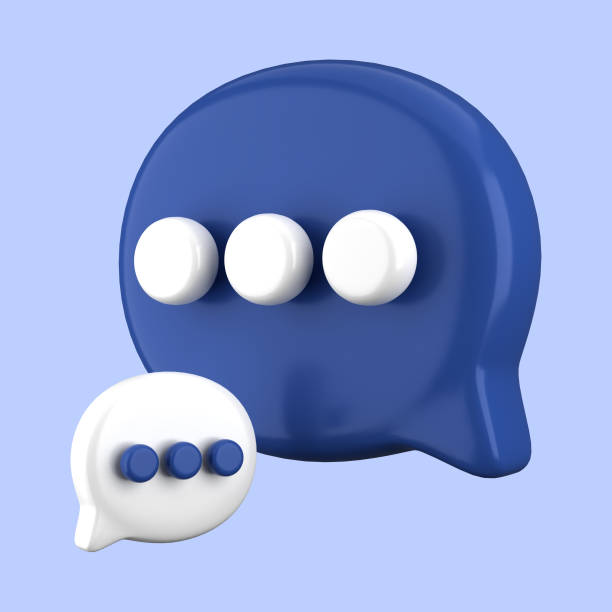 istock 3d rendering of  Speech bubble messages, bell notification, social media communication concept, chat box in social network and messenger. fit for 3d technology design assets 1665802284