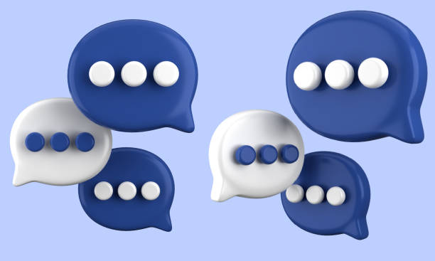 istock 3d rendering of  Speech bubble messages, bell notification, social media communication concept, chat box in social network and messenger. fit for 3d technology design assets 1665802295