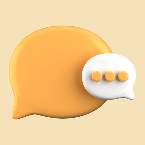 istock 3d rendering of  Speech bubble messages, bell notification, social media communication concept, chat box in social network and messenger. fit for 3d technology design assets 1665802837