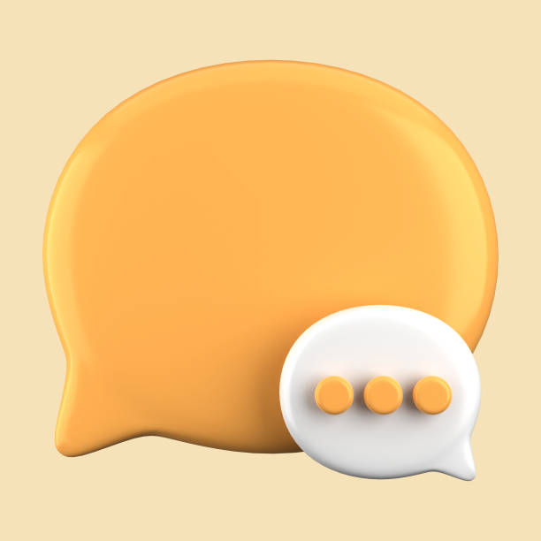 istock 3d rendering of  Speech bubble messages, bell notification, social media communication concept, chat box in social network and messenger. fit for 3d technology design assets 1665802846