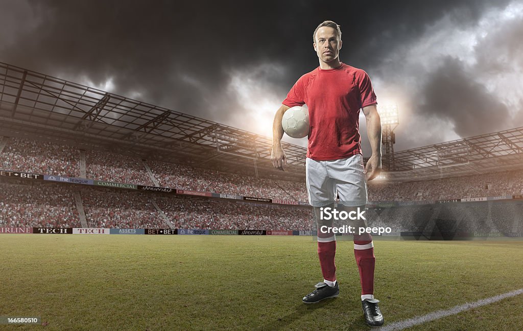 Jugador de fútbol retrato - Foto de stock de Fútbol libre de derechos
