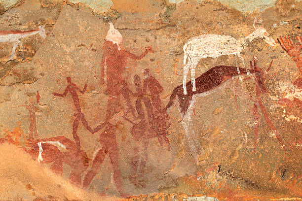 istock Bushmen rock painting 166581028