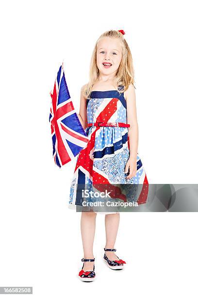 Patriótica Rapariga - Fotografias de stock e mais imagens de Bandeira da Grã-Bretanha - Bandeira da Grã-Bretanha, Acenar, Criança