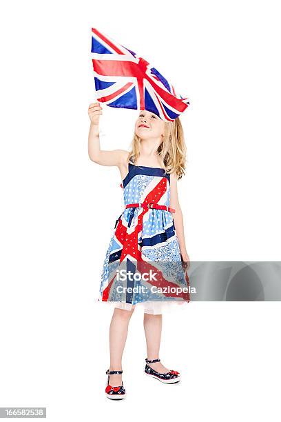 Bambina Patriottico - Fotografie stock e altre immagini di Bandiera del Regno Unito - Bandiera del Regno Unito, Bambino, Bambine femmine