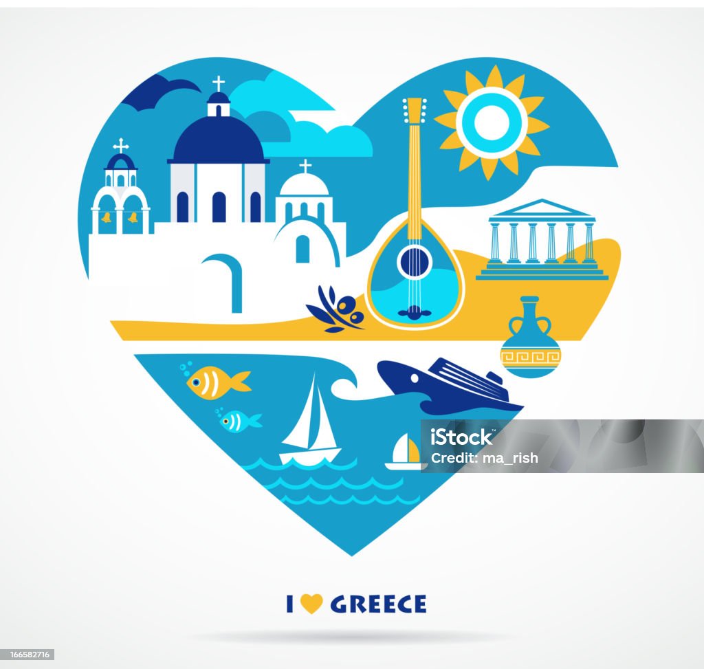 Grecia amore - arte vettoriale royalty-free di Grecia - Stato