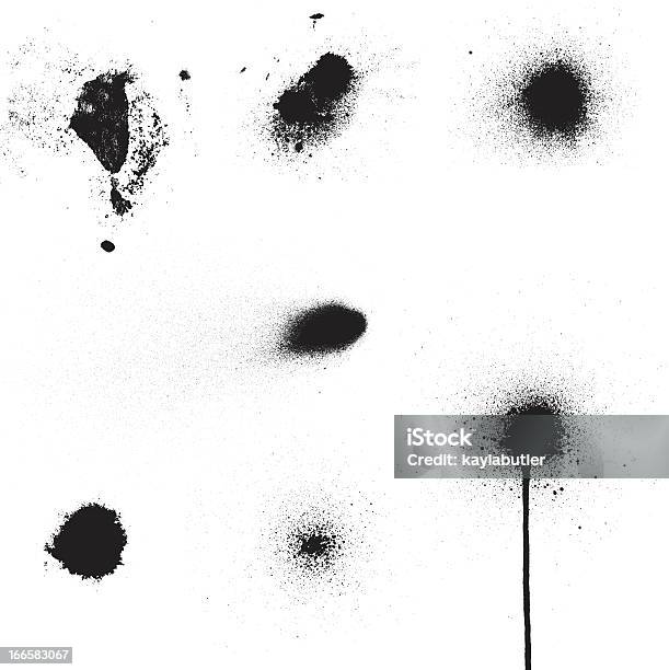 뿌리다 Blot 설정 스프레이 페인트에 대한 스톡 벡터 아트 및 기타 이미지 - 스프레이 페인트, 벡터, 흩뿌려진