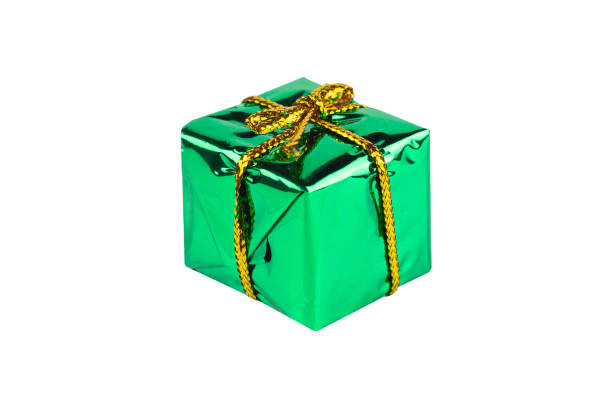 Empty green box on the white background