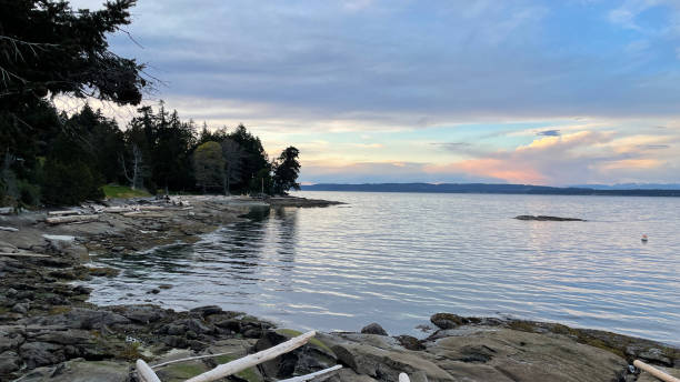 Beautiful sunset in Ladysmith on Vancouver Island