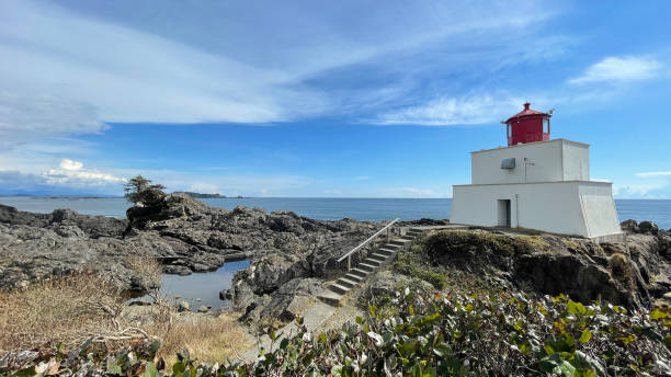 istock Amphitrite Point Lighthouse at the Ucluelet Wild Pacific Trail Lighthouse Loop on Vancouver Island 1665835612