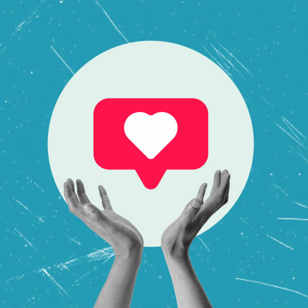 istock Abstract creative collage, template art of hands holding a heart. 1665849297