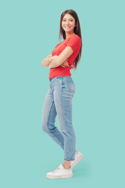 Cute young woman smiling and posing