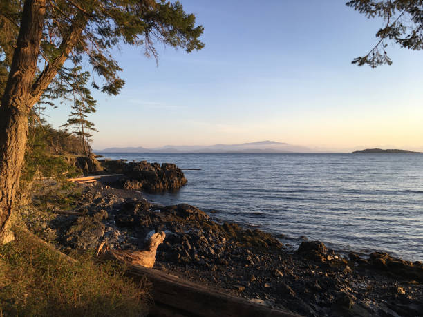 Beautiful view of Nanoose Bay on the East Coast of Vancouver Island Beautiful view of Nanoose Bay on the East Coast of Vancouver Island in British Columbia, Canada. east vancouver stock pictures, royalty-free photos & images