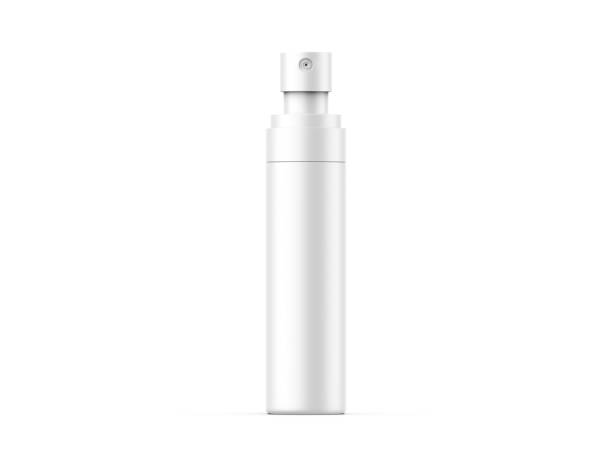 istock Makeup fixer mockup, blank white cosmetic spray bottle for branding, 3d illustration 1665898004