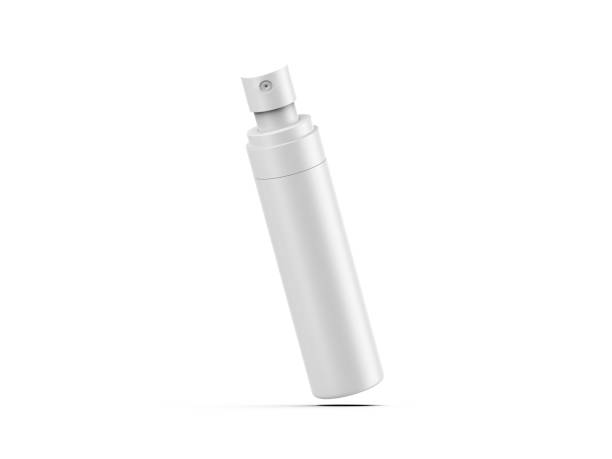 istock Makeup fixer mockup, blank white cosmetic spray bottle for branding, 3d illustration 1665898007