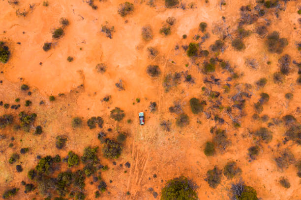 Aerial view outback Western Australia stock photo