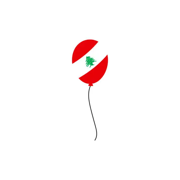 Vector illustration of Lebanon Element Independence Day Illustration Design Vector
