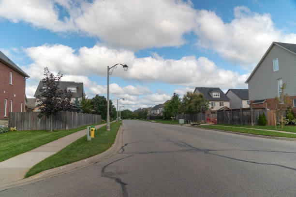 istock Street with autumn clouds on blue sky 1665921013