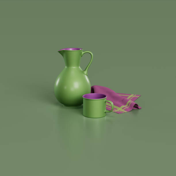 istock Green jug and green mug 1665923298
