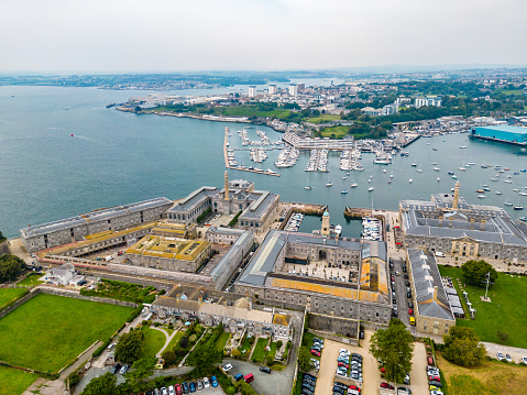 View over Royal William Yard area of Plymouth