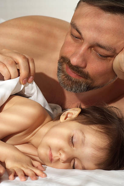 istock The father looks at his daughter 166593908