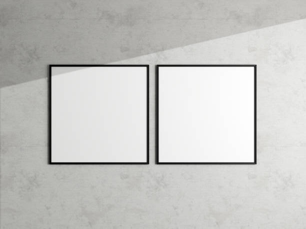 istock Minimal poster picture frame mockup hanging on the white wall. Blank frame mockup. Clean, modern, minimal frame. 3d rendering. 1665956497