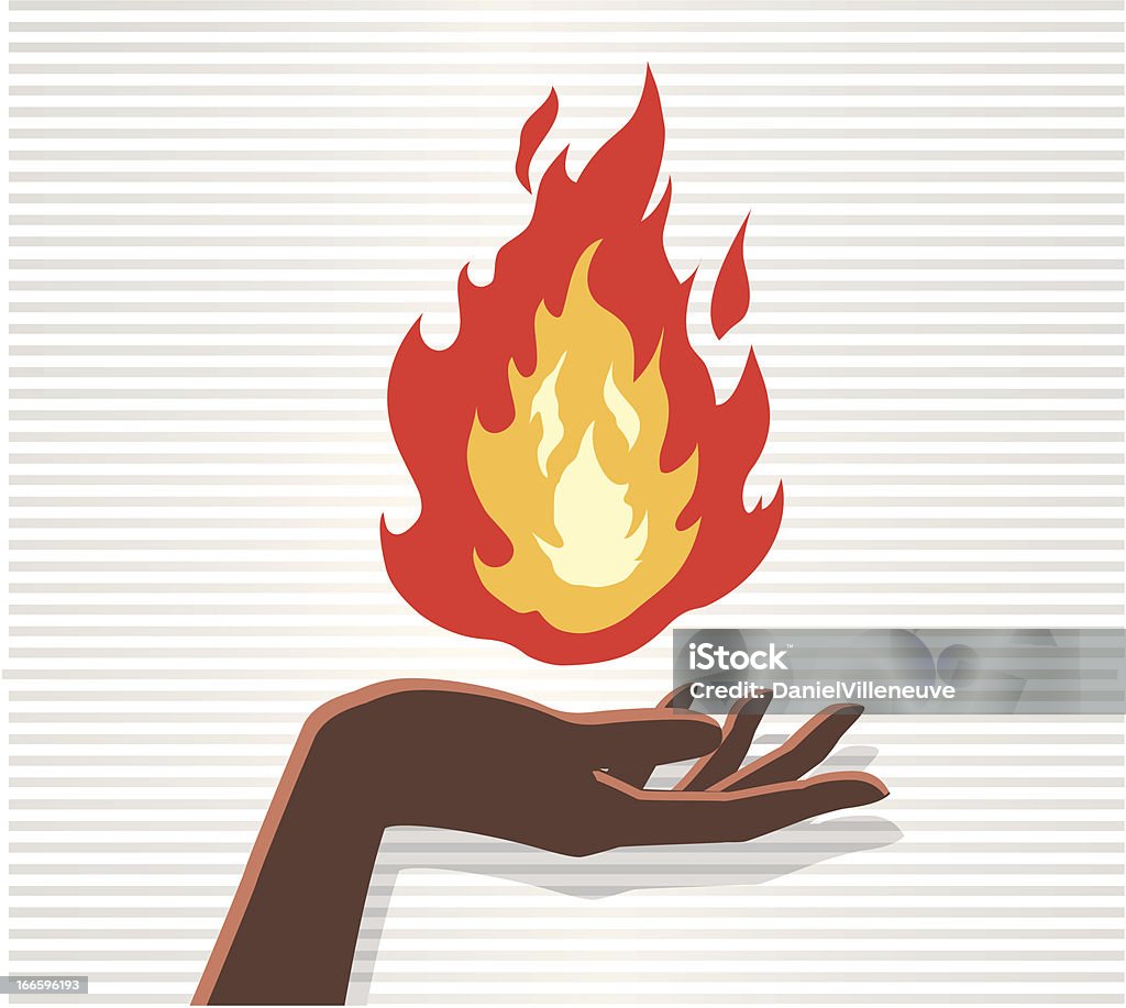 Left Hand Fire Fire Hand Stock Illustration - Download Image Now - Adult, Burning ...
