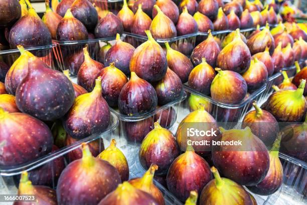 Fresh Figs Market Store Stock Photo - Download Image Now - Farmer's Market, Fig, Carmel Market