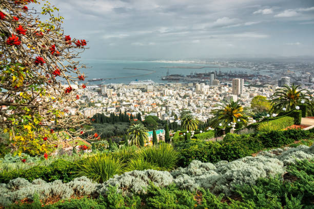 Cityscape of Haifa, Israel as seen from Mount Carmel.
