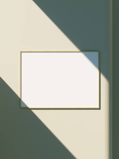 istock Photo frames mockup hanging on the wall with natural shadow 1666044941