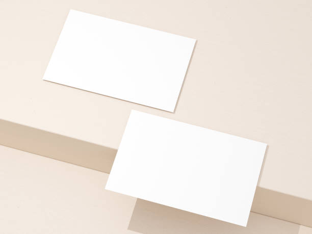 istock Realistic floating business branding cards template mockup with shadows 1666049294