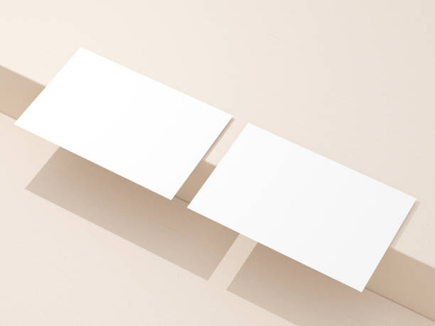 istock Realistic floating business branding cards template mockup with shadows 1666049297