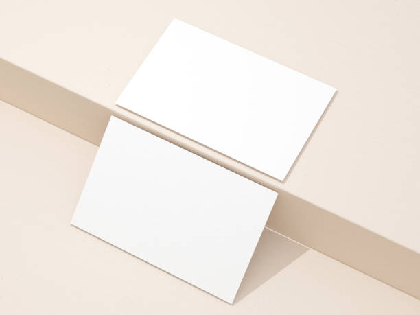 istock Realistic floating business branding cards template mockup with shadows 1666049302