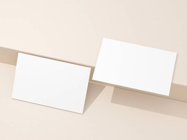 istock Realistic floating business branding cards template mockup with shadows 1666049309