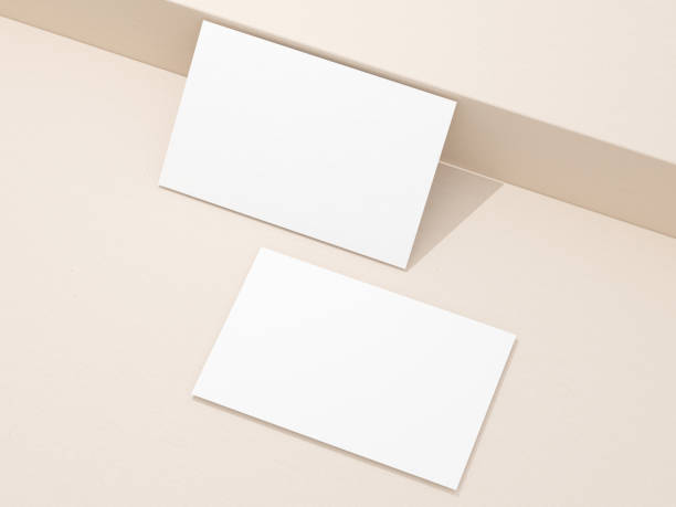 istock Realistic floating business branding cards template mockup with shadows 1666049310