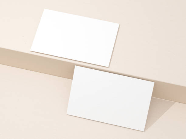 istock Realistic floating business branding cards template mockup with shadows 1666049311