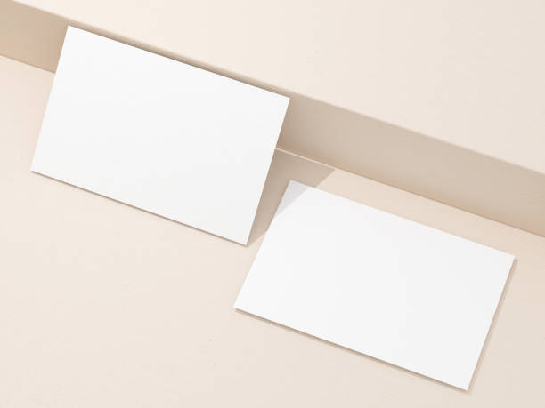 istock Realistic floating business branding cards template mockup with shadows 1666049312