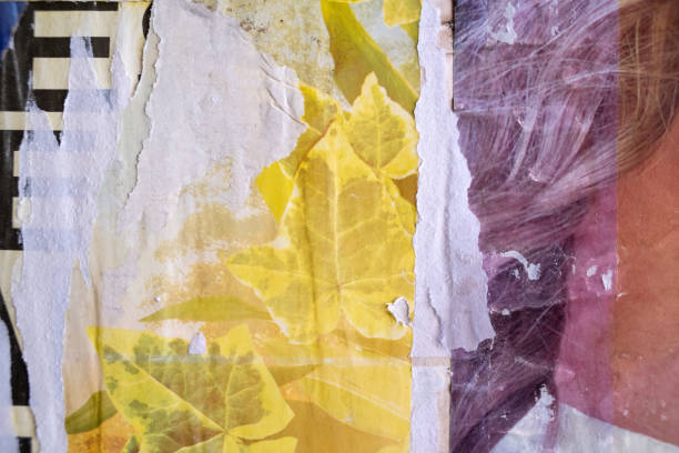 istock Torn street poster background, abstract and grungy old paper backdrop 1666086099