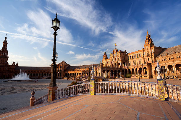 istock sunny Plaza de Espana in Seville 166609501
