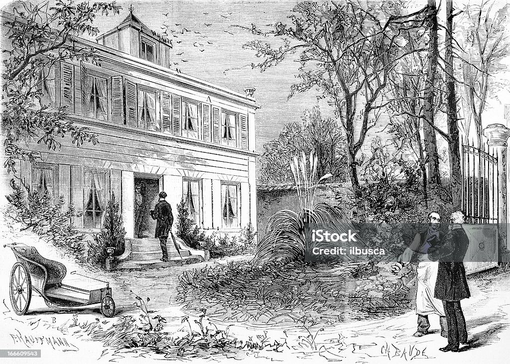 Carpeaux house - Lizenzfrei Alt Stock-Illustration