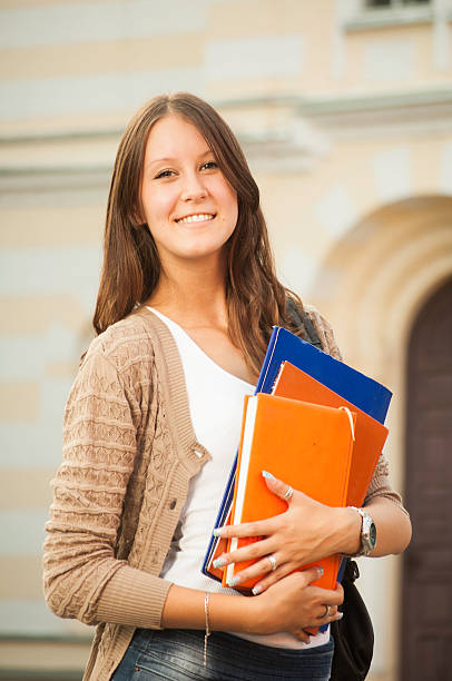 istock Brunette Woman student 166610216