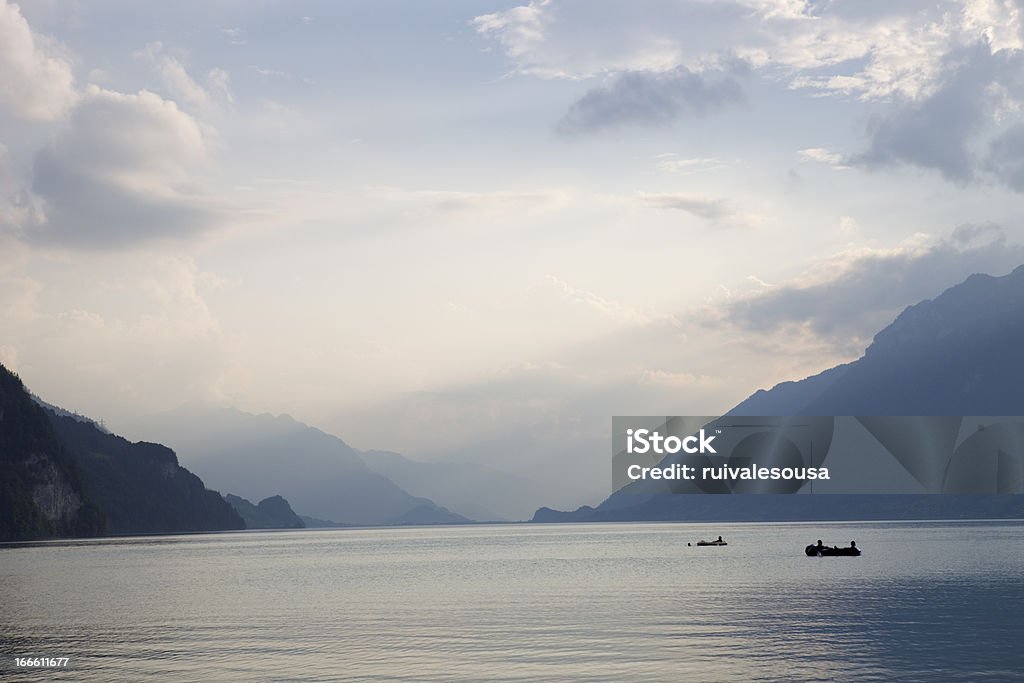Lago Svizzera - Foto stock royalty-free di Alba - Crepuscolo