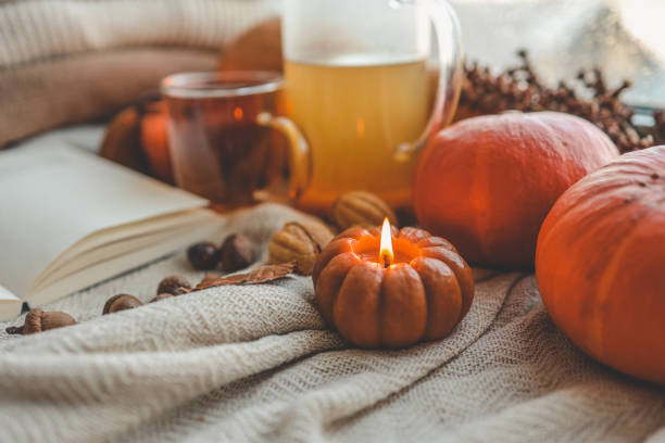 istock Autumn composition in the home interior, aesthetics 1666159580