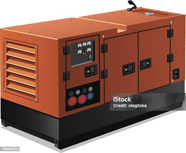 Computer Generated Rendering Of Industrial Power Generator Stock Illustration - Download Image Now