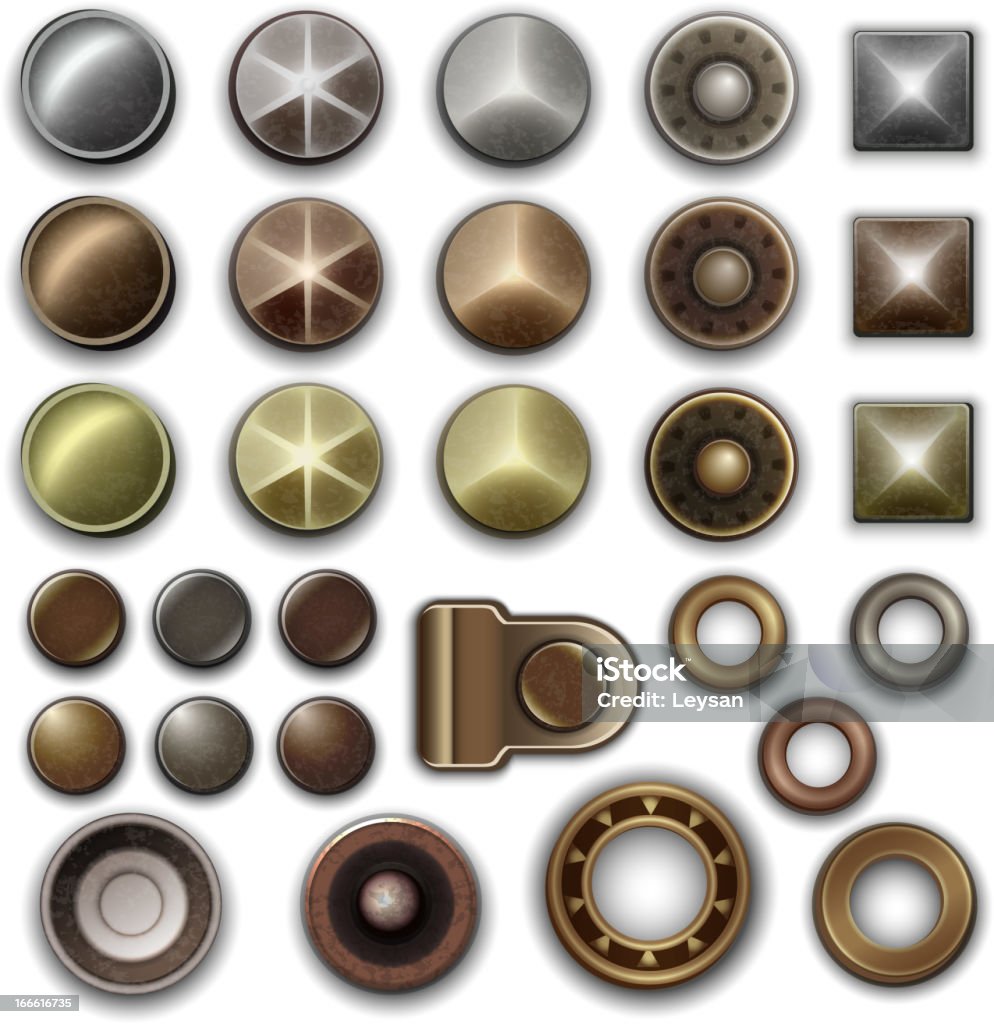 Vector Metal Accessory Metal Accessories Collection Stock Illustration - Download Image Now ...