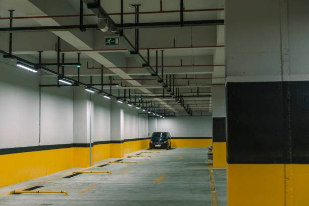 istock Multi-level parking and car fort view 1666173239