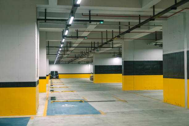 istock Multi-level parking and car fort view 1666176562